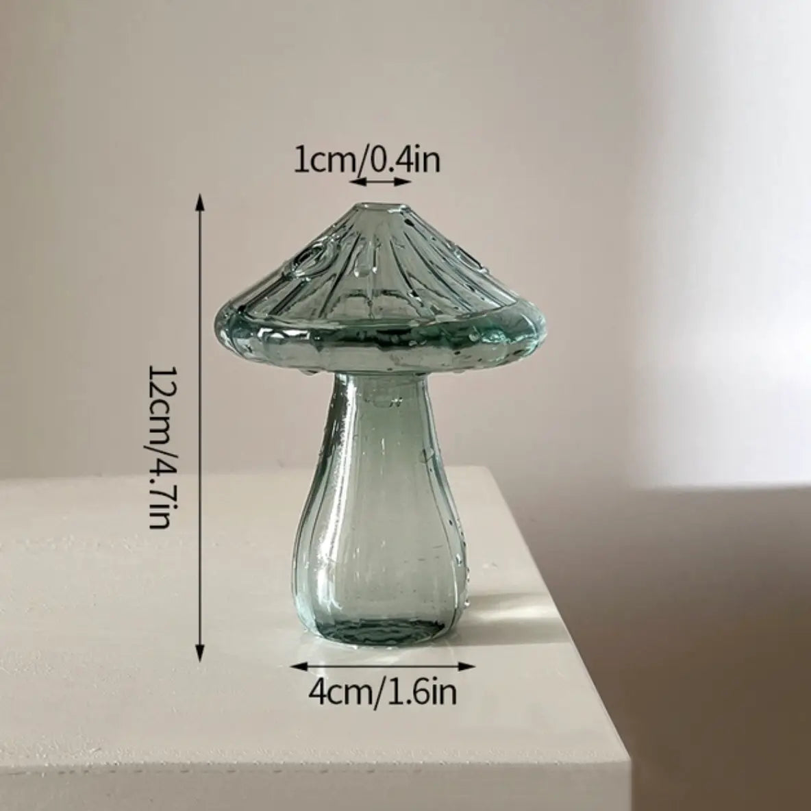 Bud Vase - Coloured Glass Mushroom
