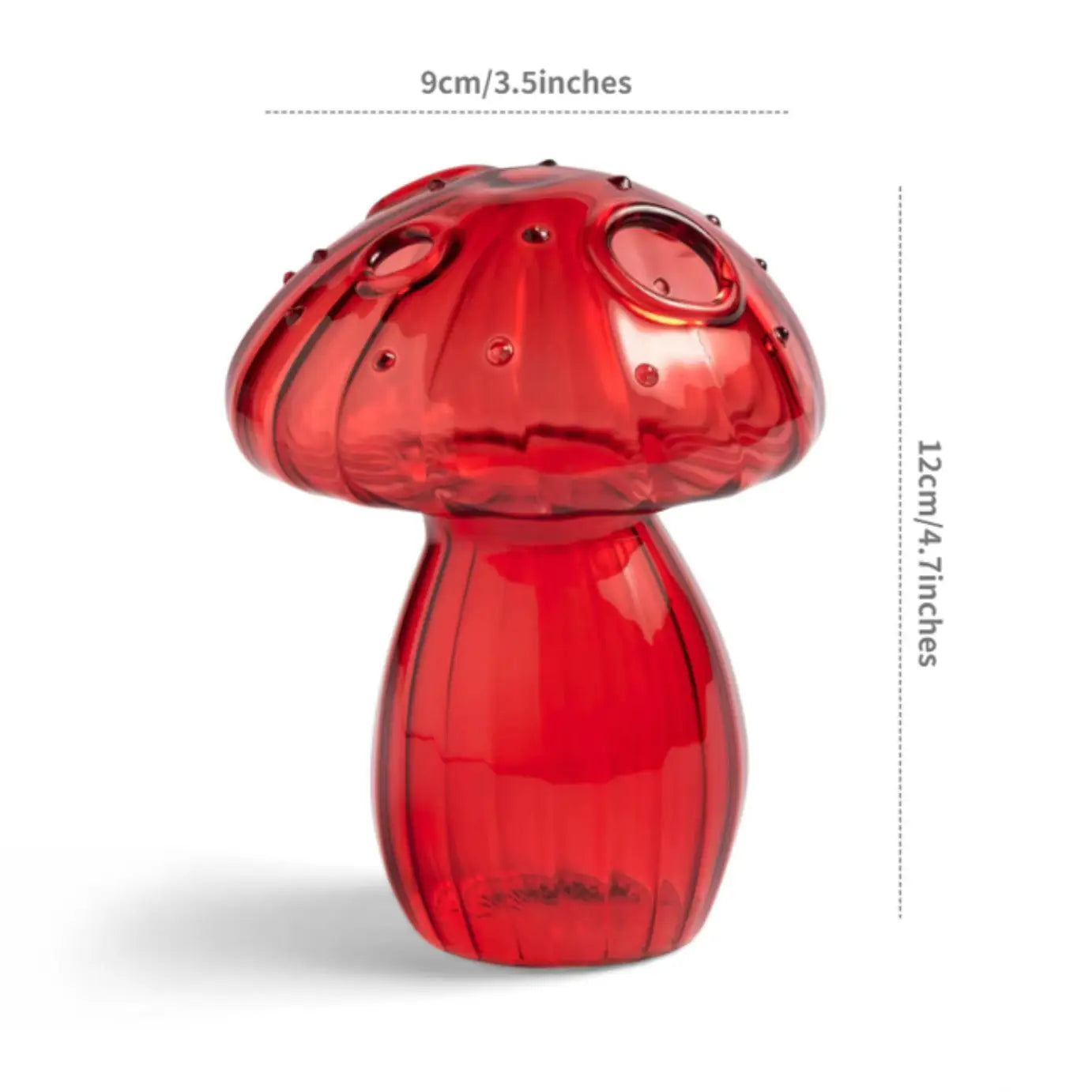 Bud Vase - Coloured Glass Mushroom