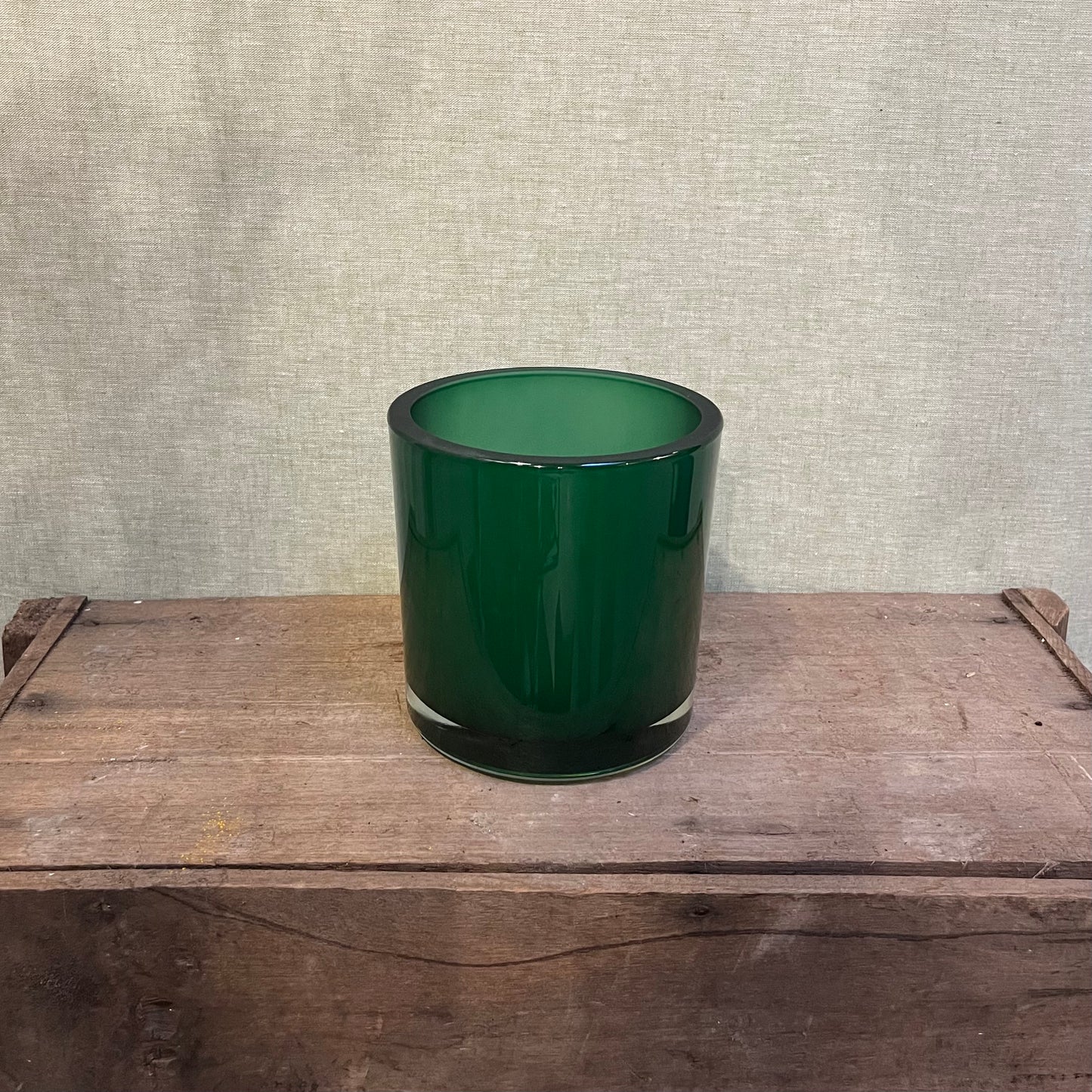 Glass Pot - Dark Green