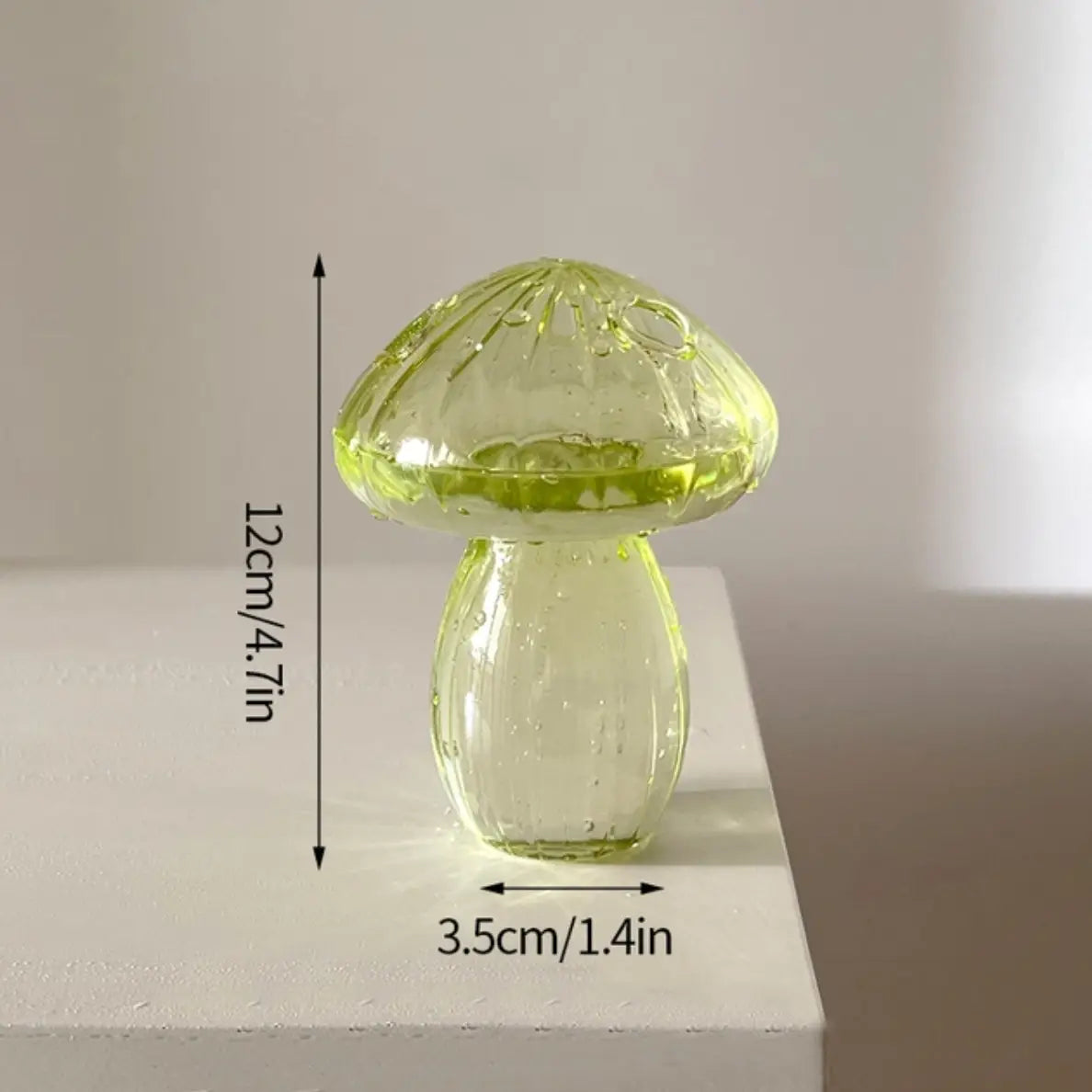 Bud Vase - Coloured Glass Mushroom