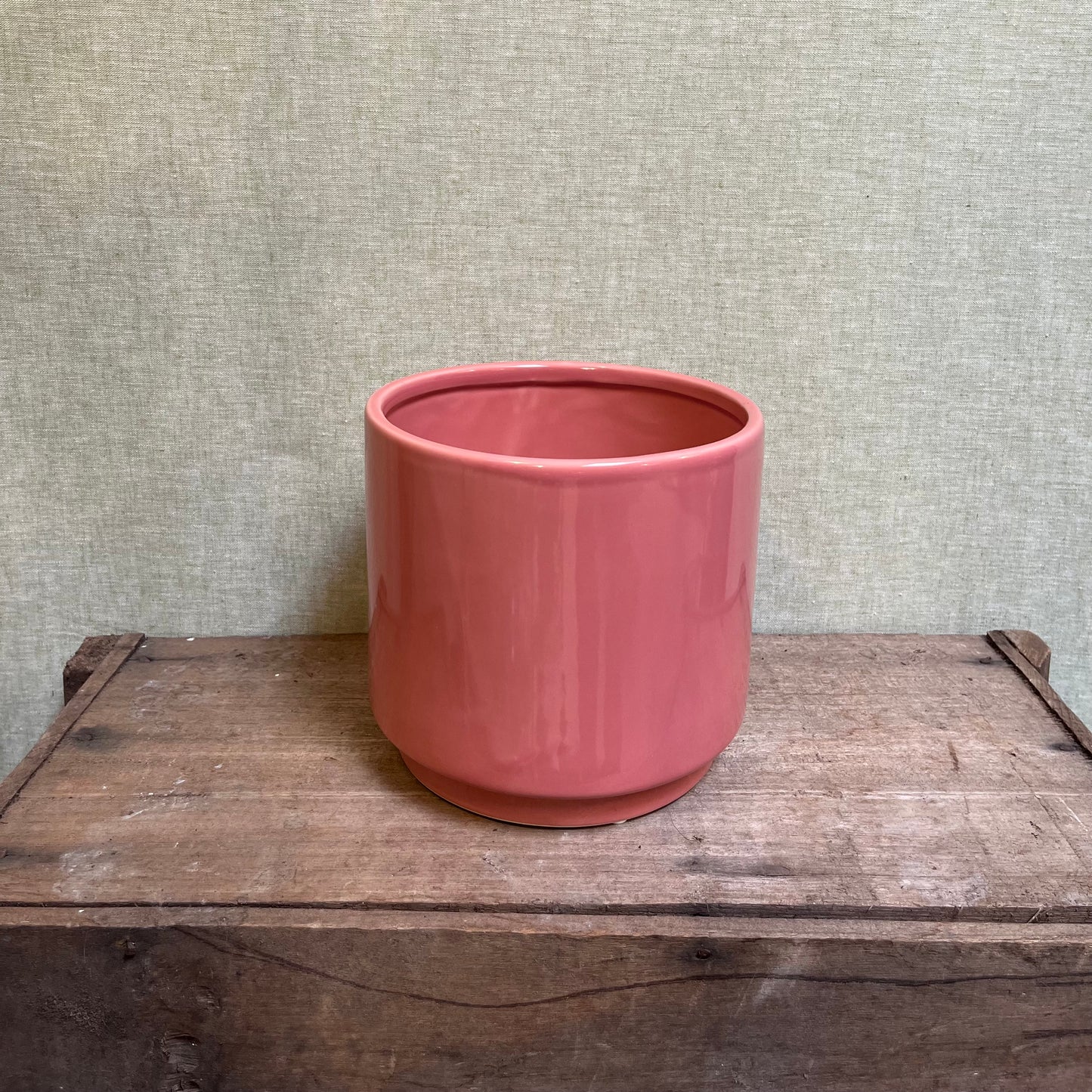 Ceramic Pot - Pink Cylinder