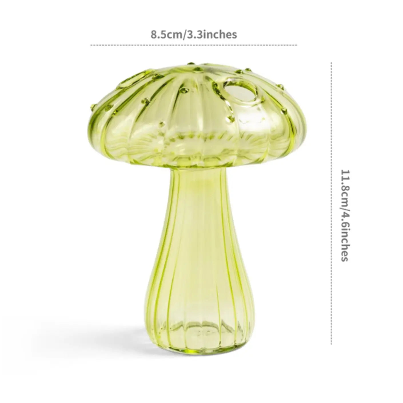 Bud Vase - Coloured Glass Mushroom