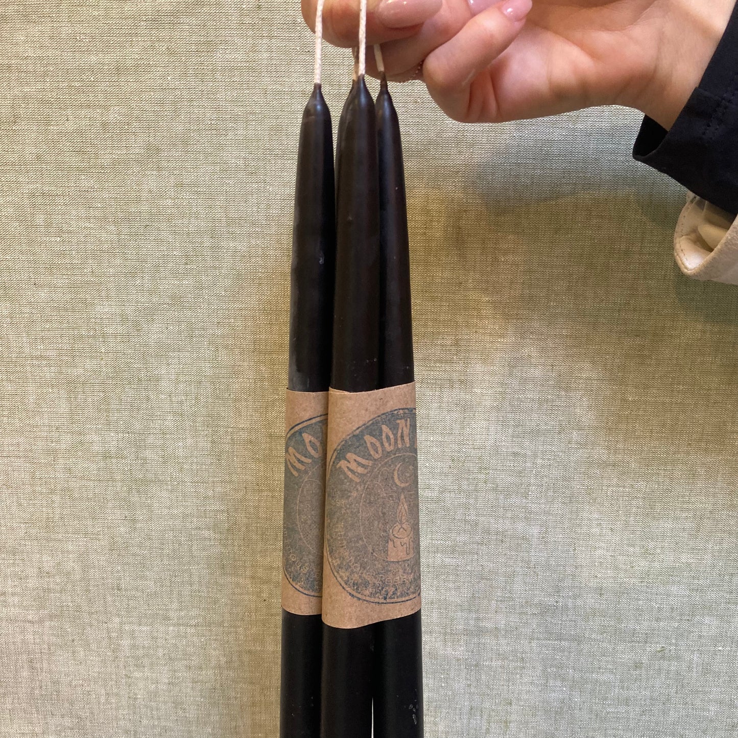 Candles - Beeswax - Black Tapers