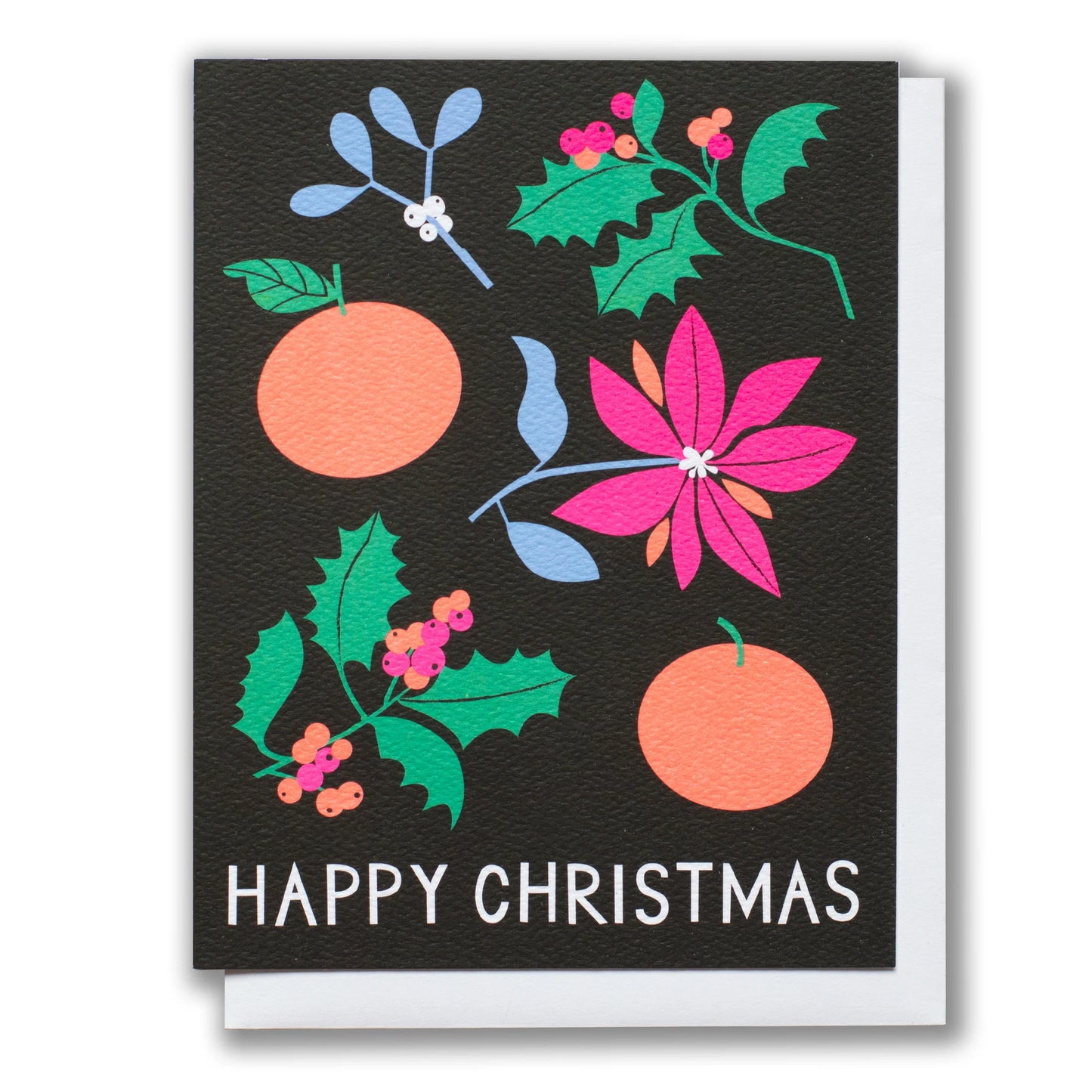 Card: Holiday - Clementine Floral Christmas