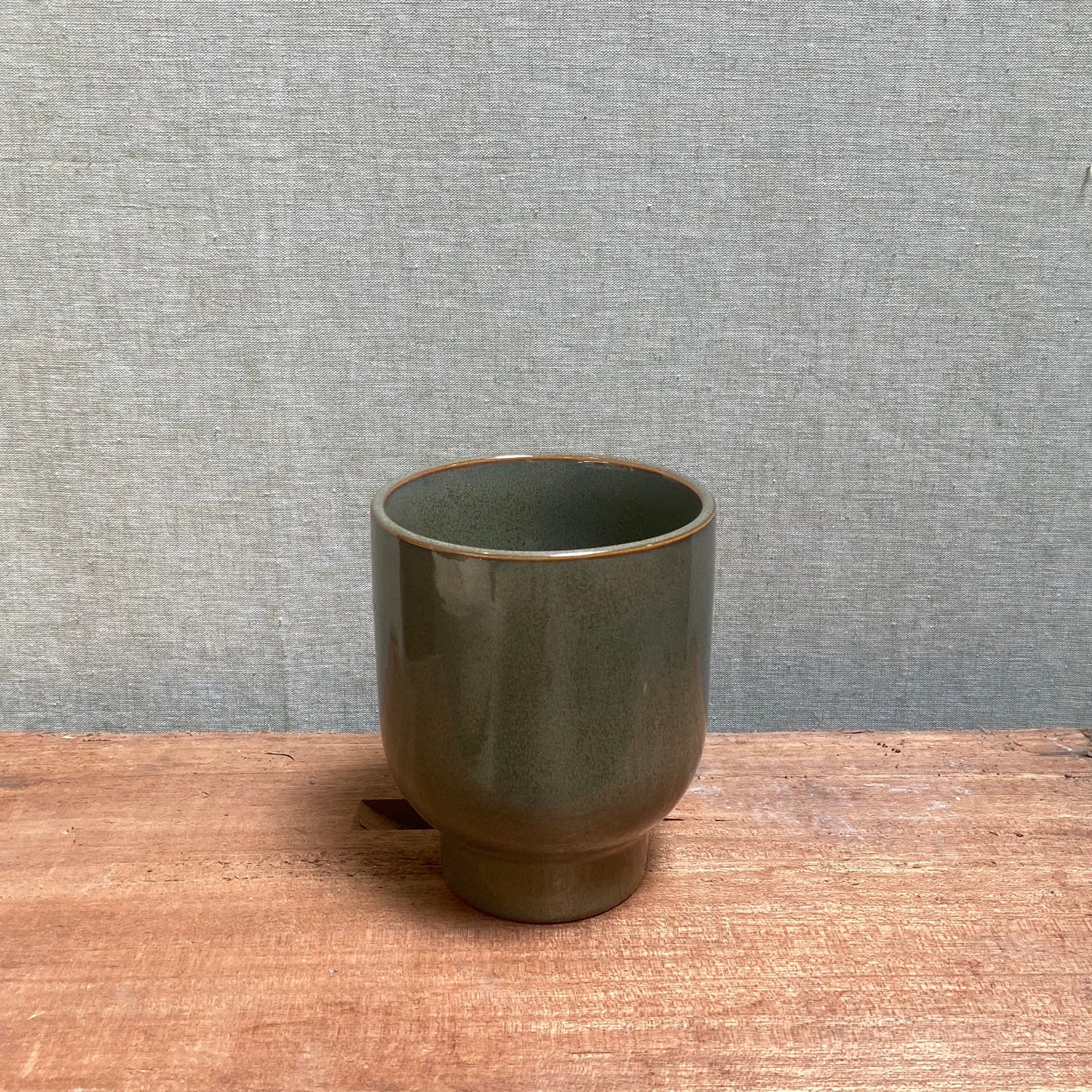 Ceramic Pot - Green Foot