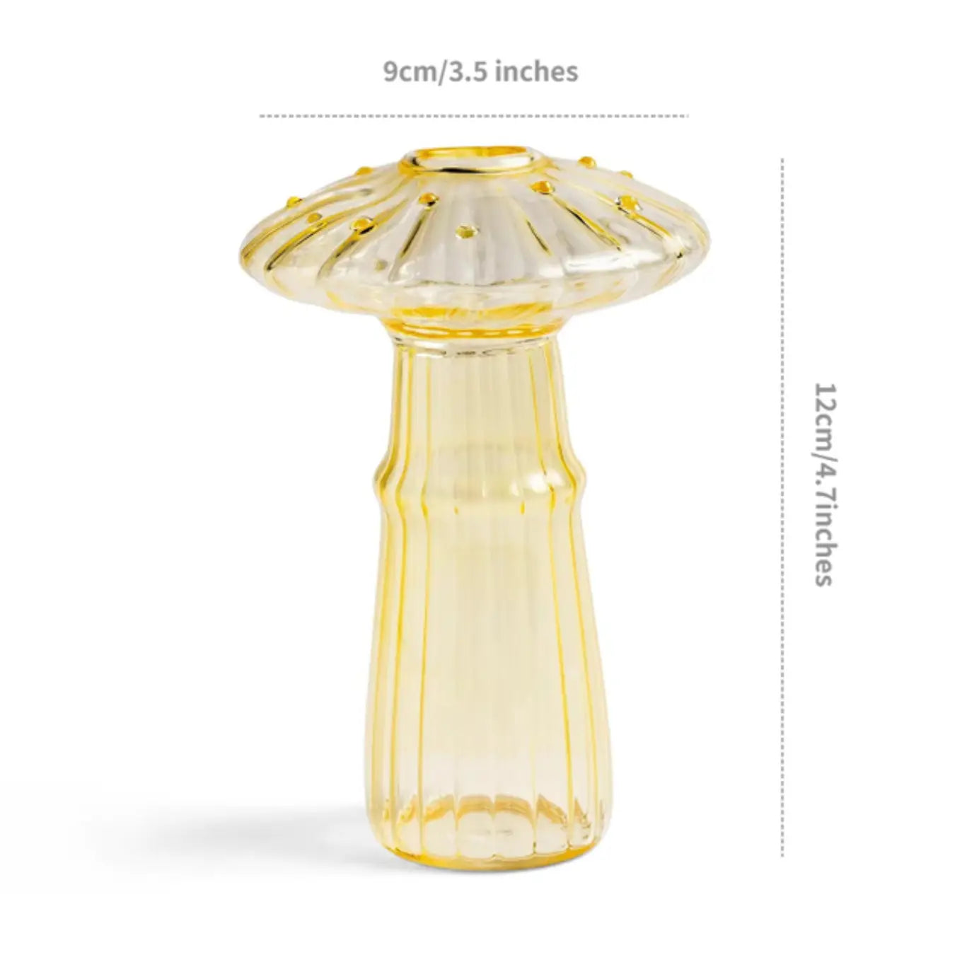 Bud Vase - Coloured Glass Mushroom
