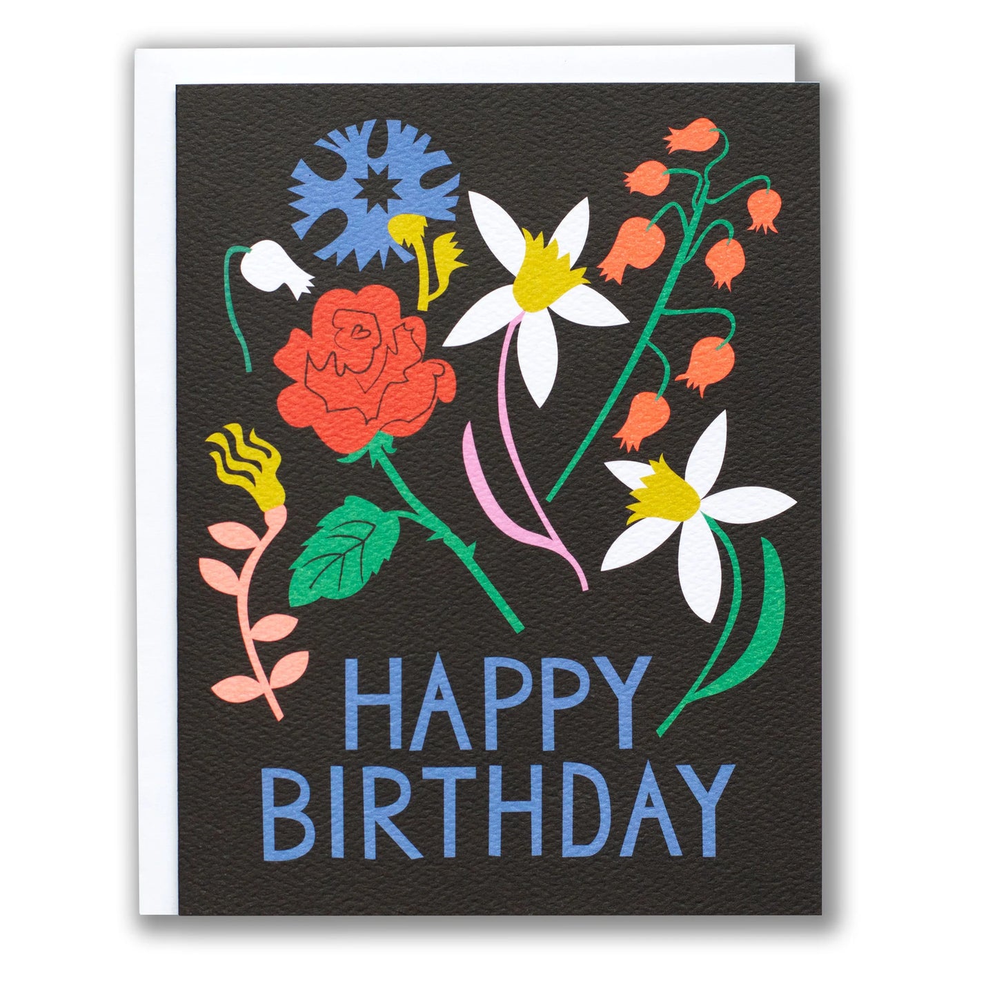 Card: Birthday Black Floral