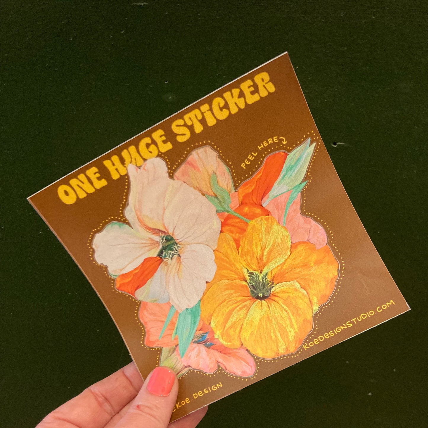 Sticker - Large Flower Koe Design