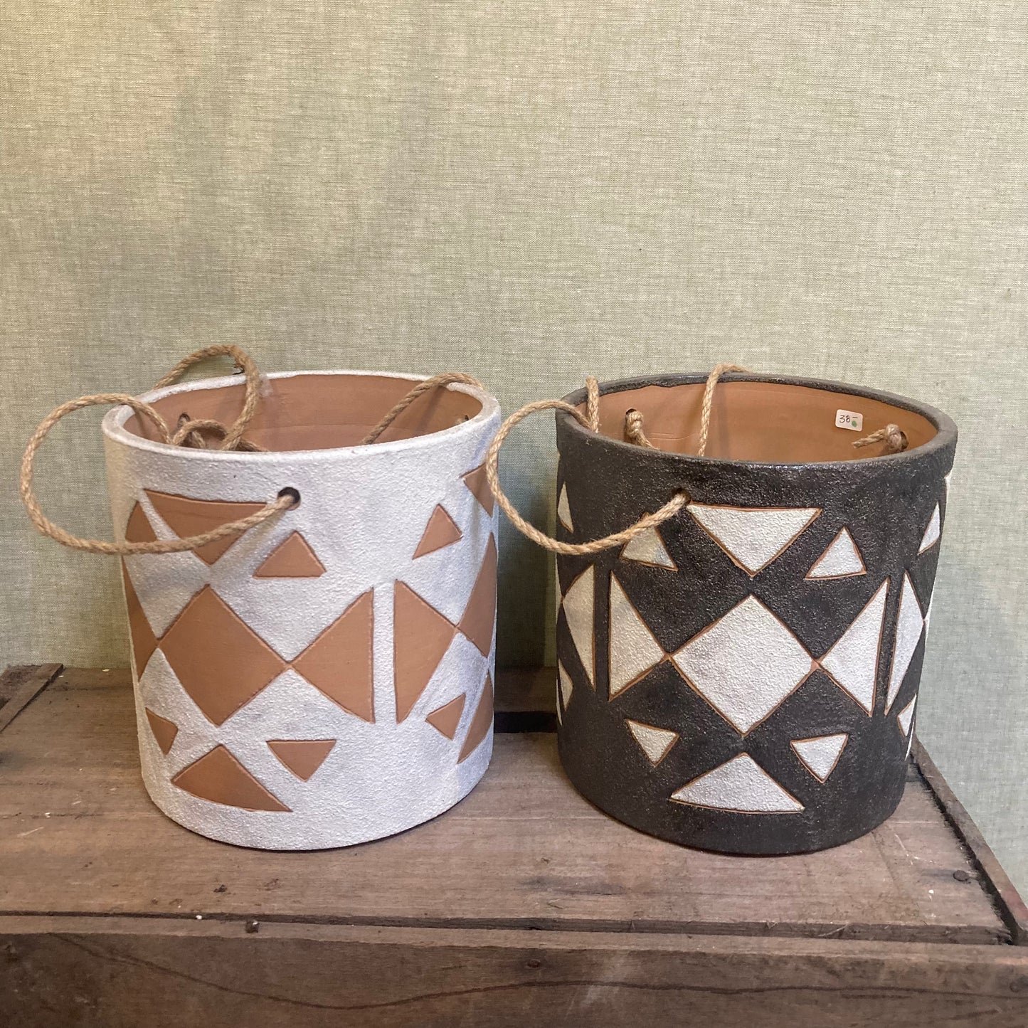 Ceramic Pot - Patchwork Hanging