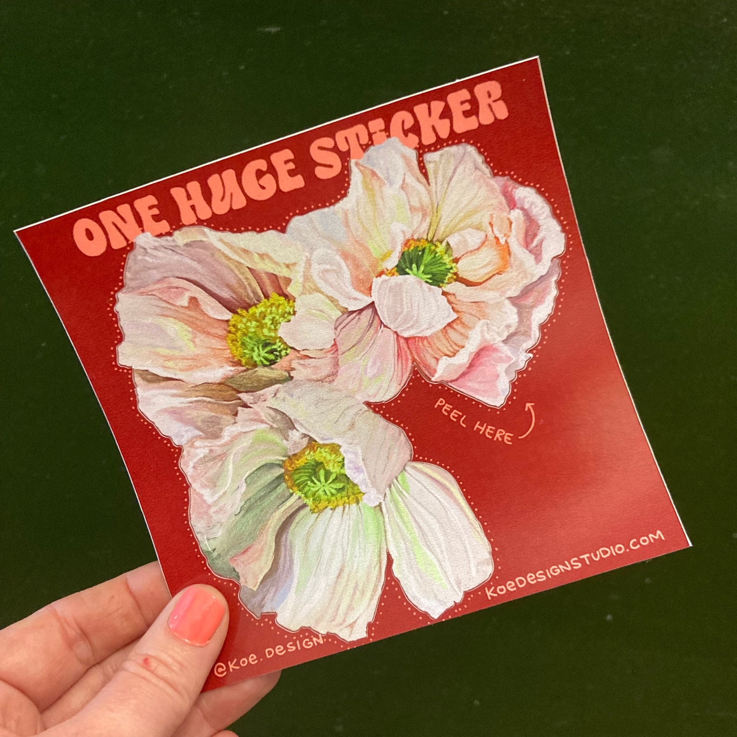 Sticker - Large Flower Koe Design