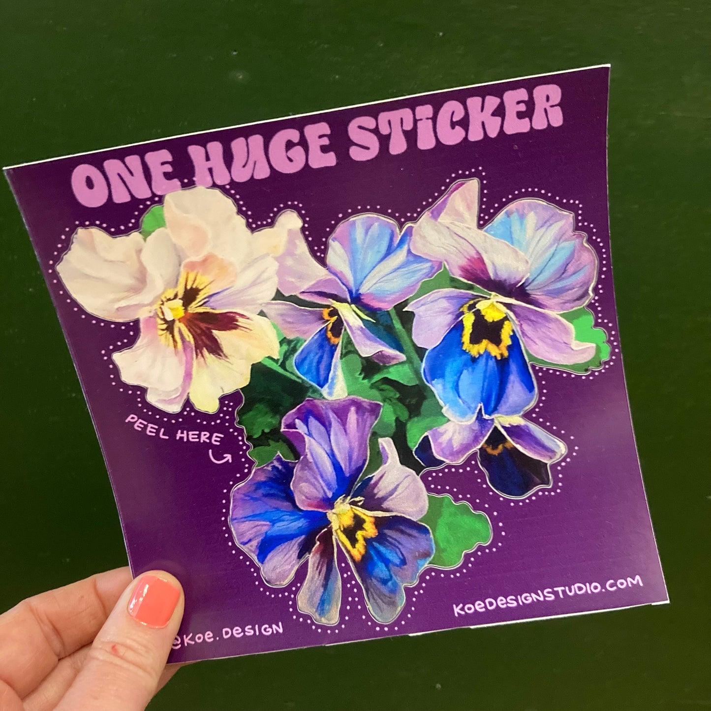 Sticker - Large Flower Koe Design