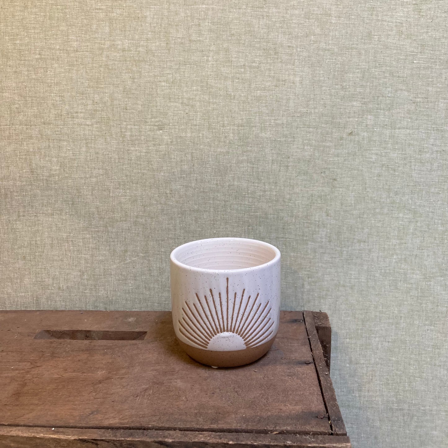 Ceramic Pot - Sunburst