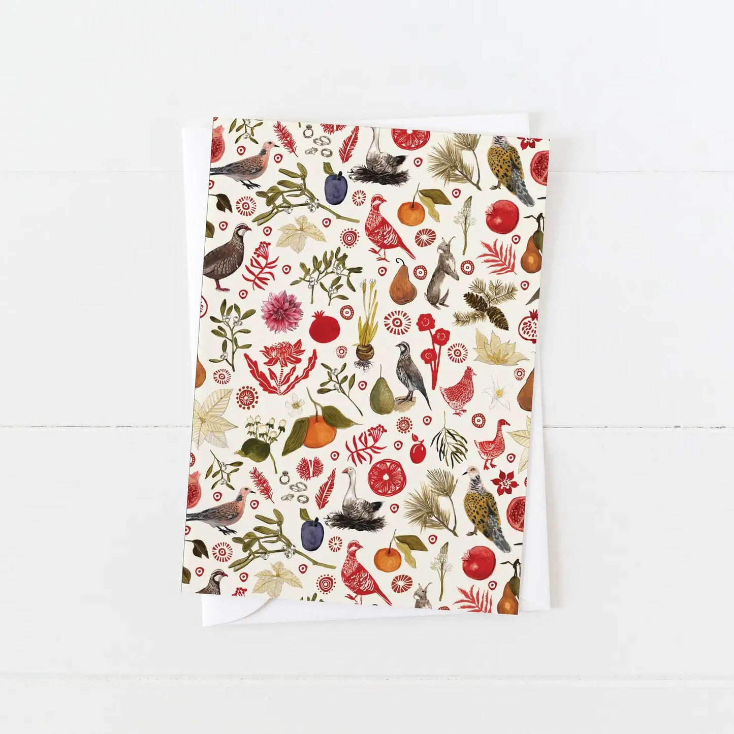 Card: Holiday - 12 Days of Christmas Pattern