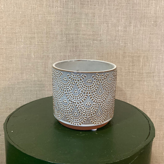 Ceramic Pot - Lace Glaze Pot