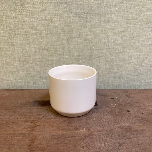Ceramic Pot - White Cylinder Mini