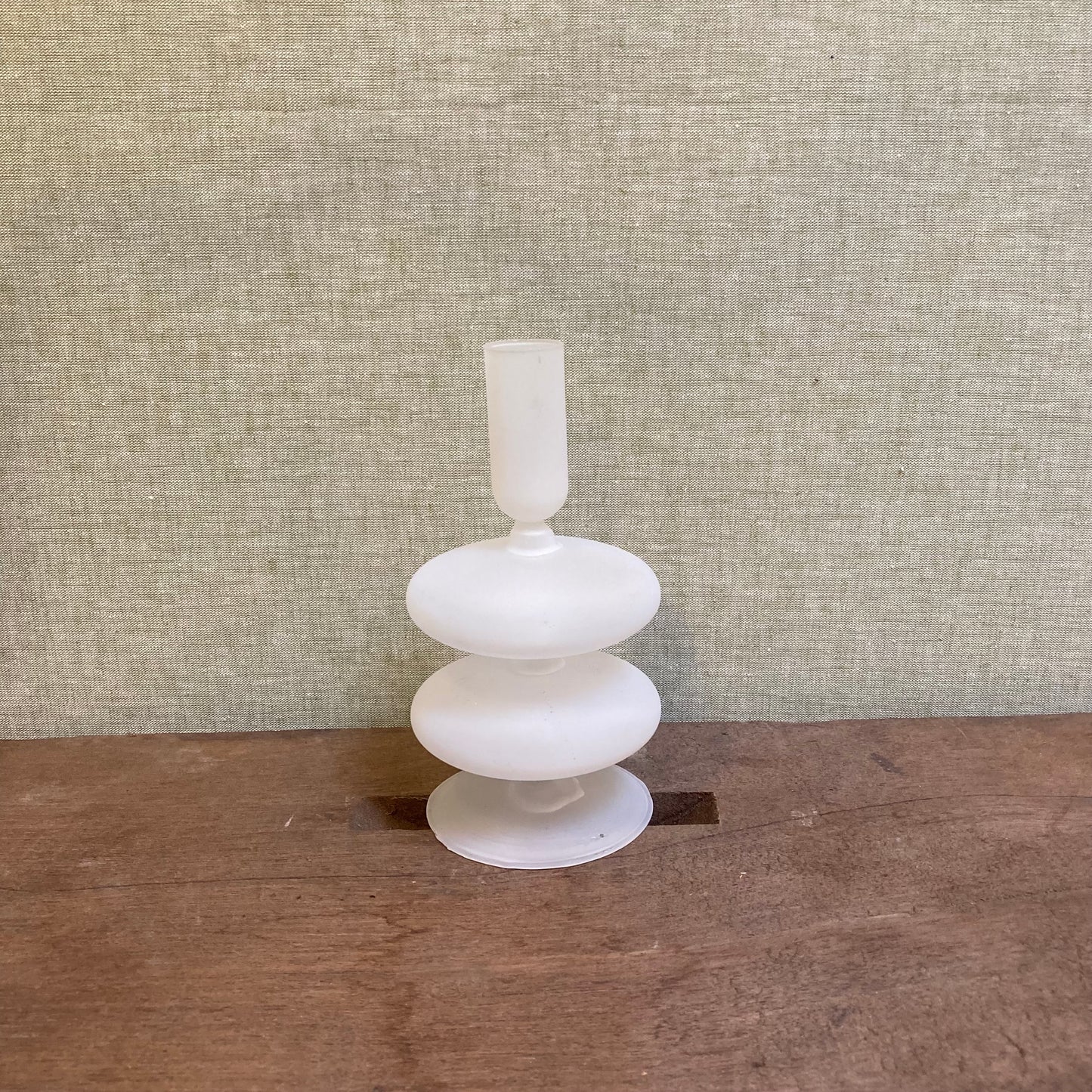 Candle Holder - Frosted Glass