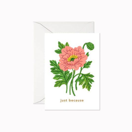 Card: Just Because - Mini Poppy Card