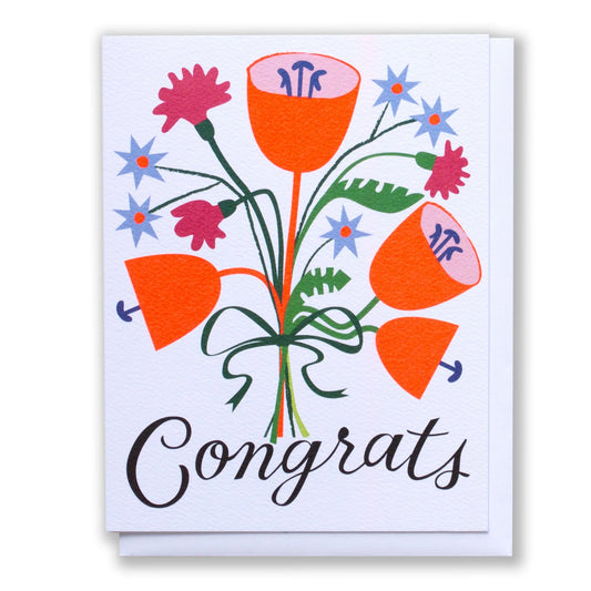 Card: Bouncy Floral Congrats