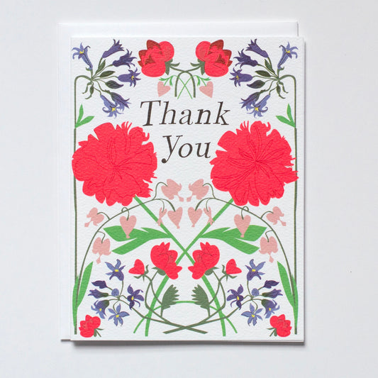 Card: Double Floral Thank You