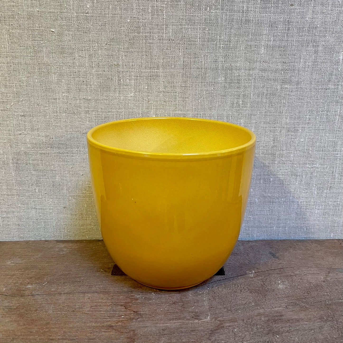 Ceramic Pot - Yellow Mustard Plain