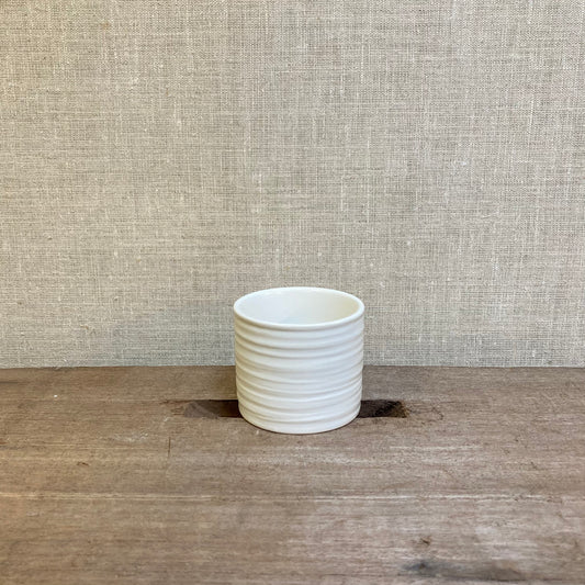 Ceramic Pot - White Swirl Mini