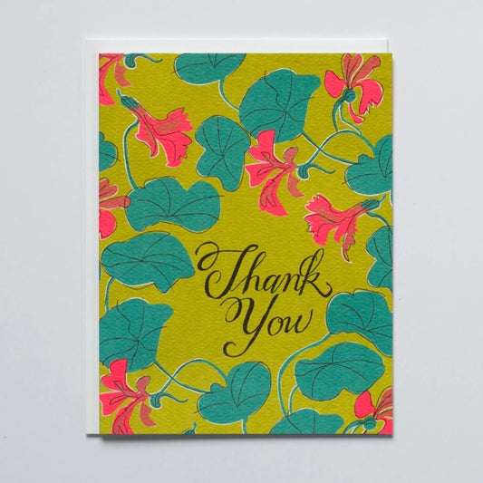 Card: Thank You - Nasturtium (bright)