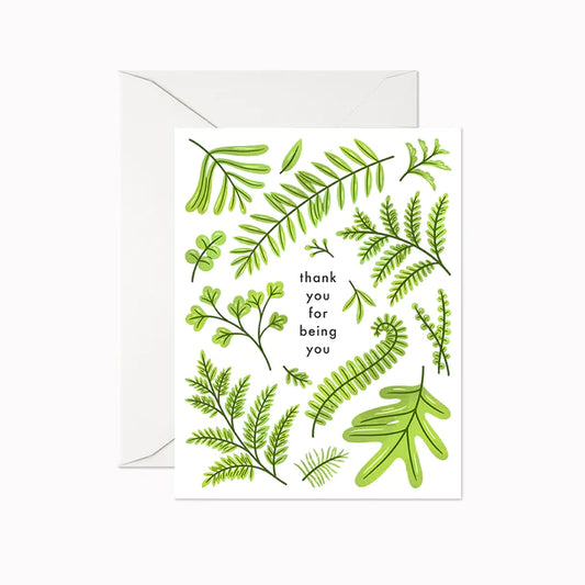 Card: Thank You - Ferns