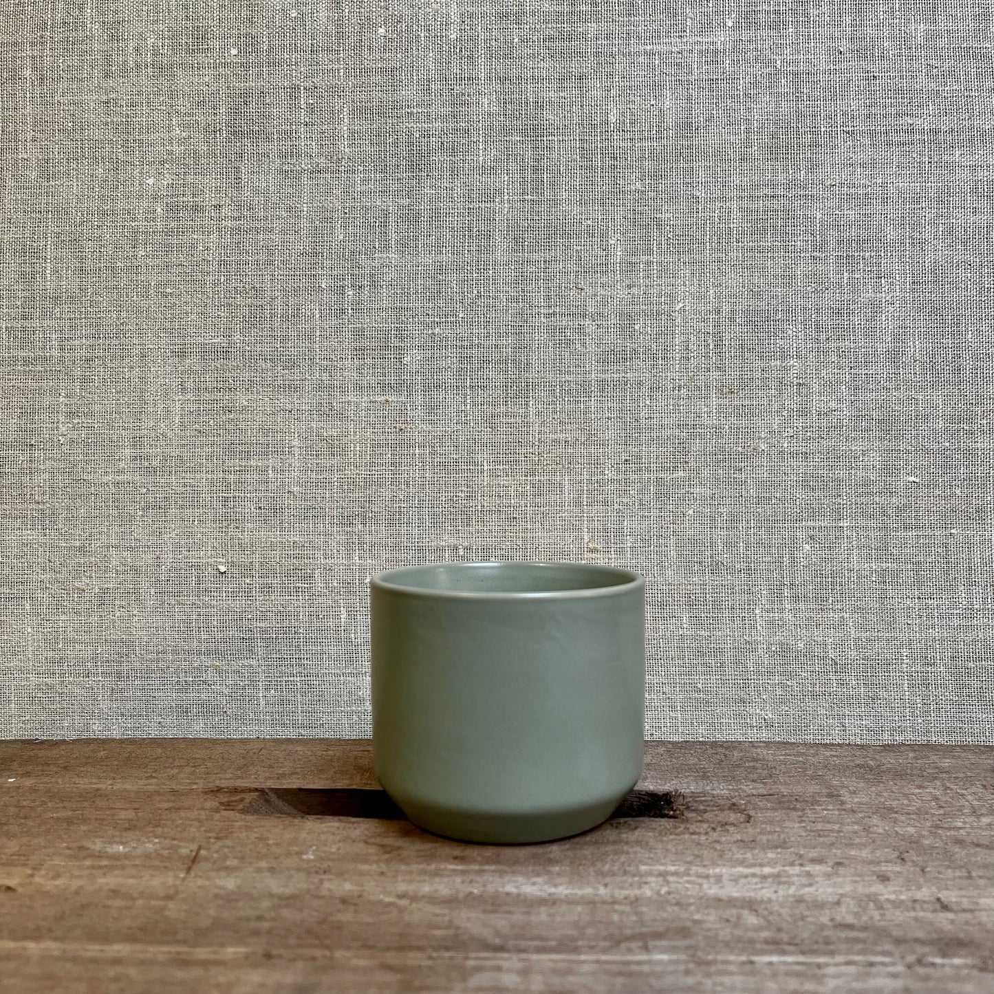 Ceramic Pot - Green Cylinder