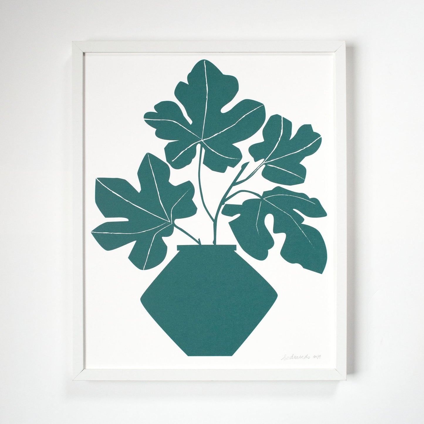 Screenprint - Ficus Vase