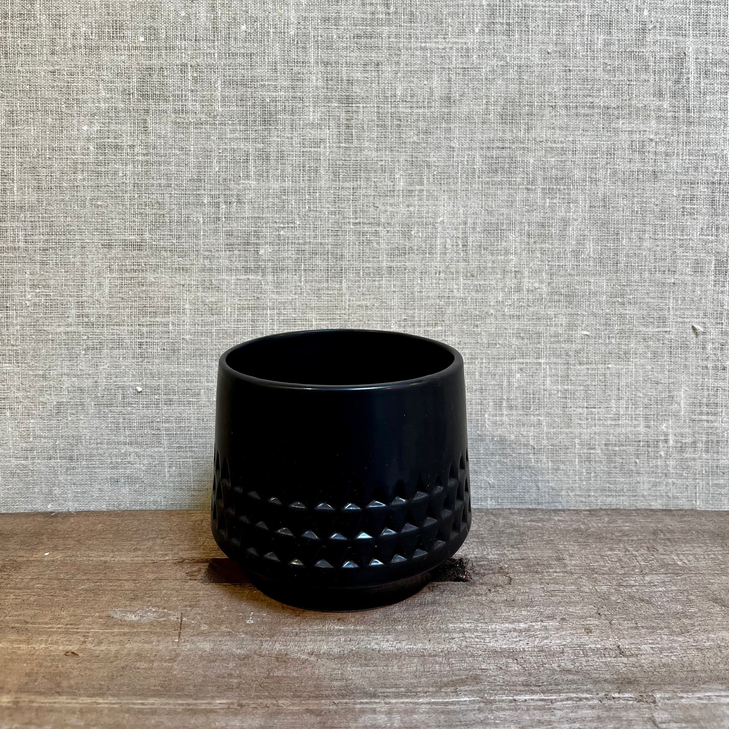 Ceramic Pot - Black Triangles