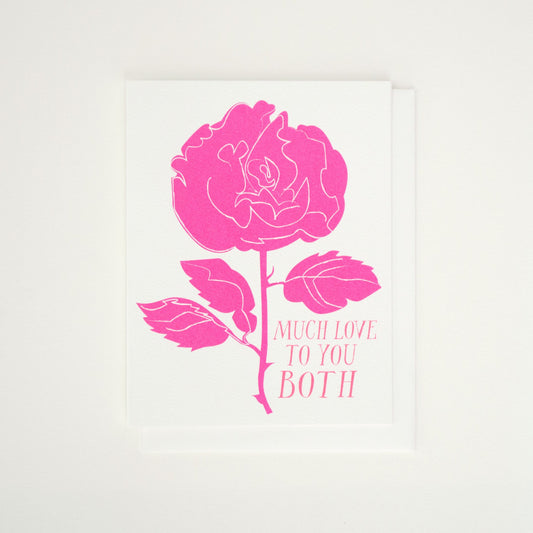 Card: Much love - Pink Rose