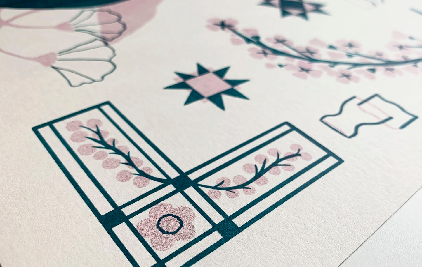 Riso Print: Flora Quilt