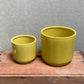 Ceramic Pot - Yellow Cylinder