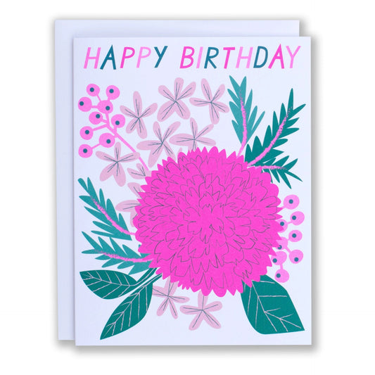 Card: Happy Birthday - Pastel Aster