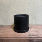 Ceramic Pot - Black Plain with Saucer
