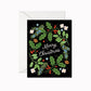 Card: Holiday - Merry Christmas Wreath (Black Background)