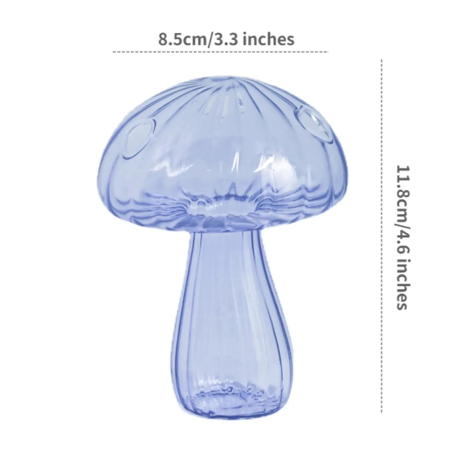 Bud Vase - Coloured Glass Mushroom