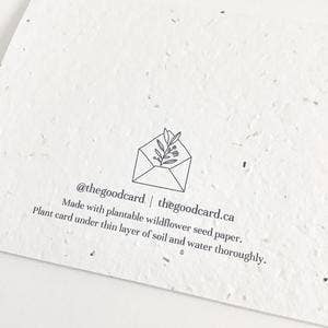 Plantable Greeting Card - Salmon Flower