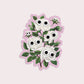 Googly White Roses Sticker | Waterproof Vinyl Sticker