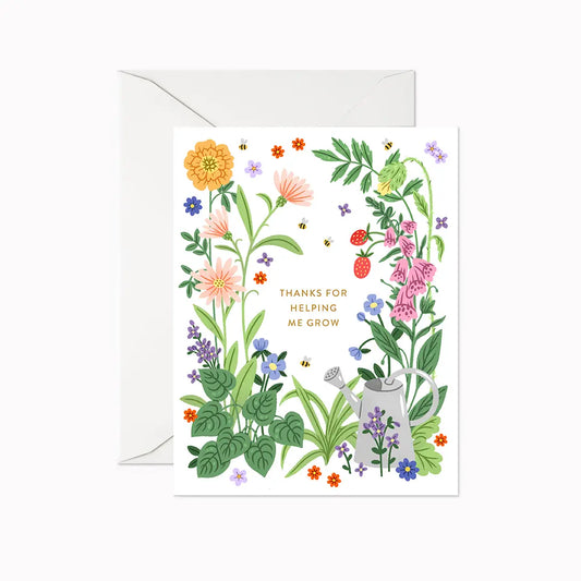 Card: Thank You -  Thanks for Helping me Grow