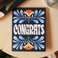 Card - Congratulations - Blue and Orange