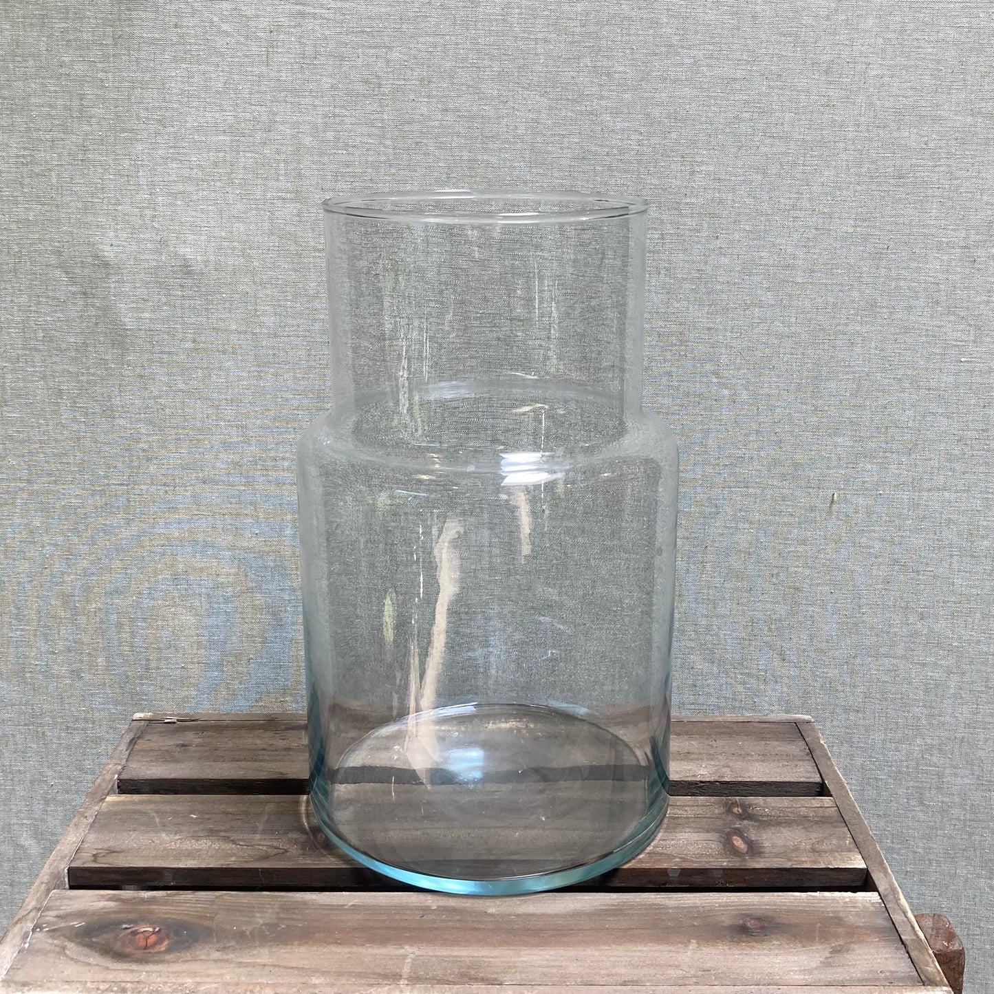 Large Glass Statement Vase - Clear