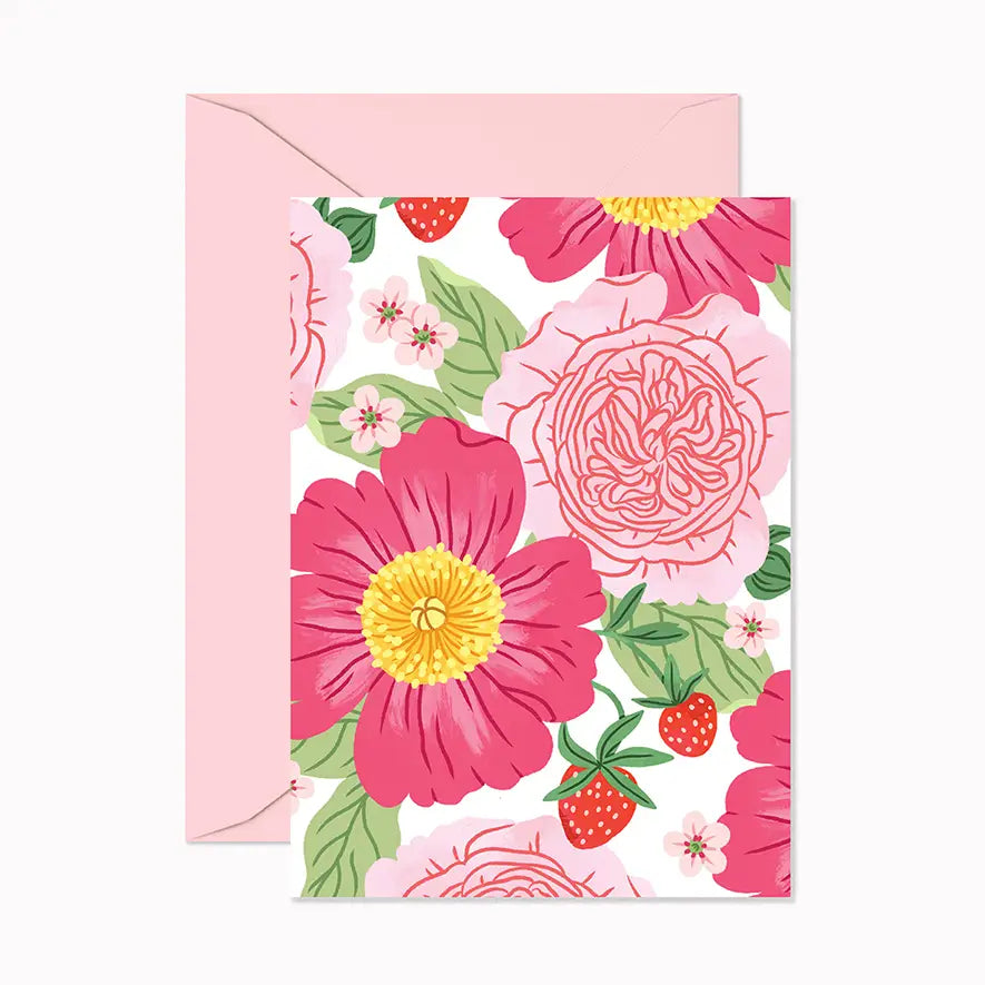 Card: Mini Flower Card - Peony + Berry