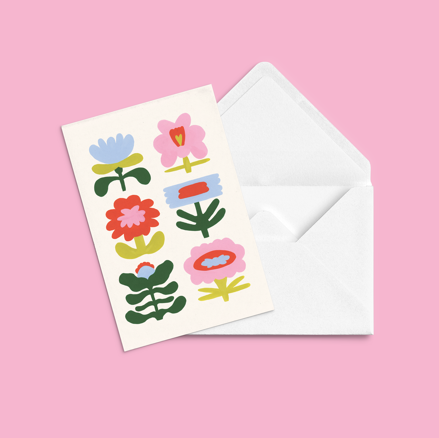 Card - Retro Flowers