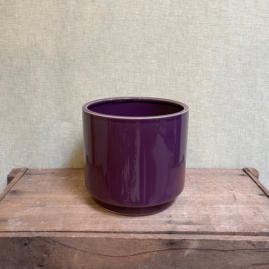 Ceramic Pot - Purple Cylinder