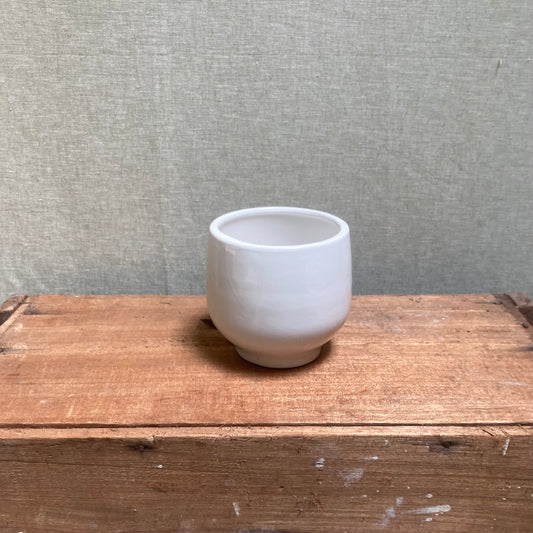 Ceramic Pot - White Teardrop Pot