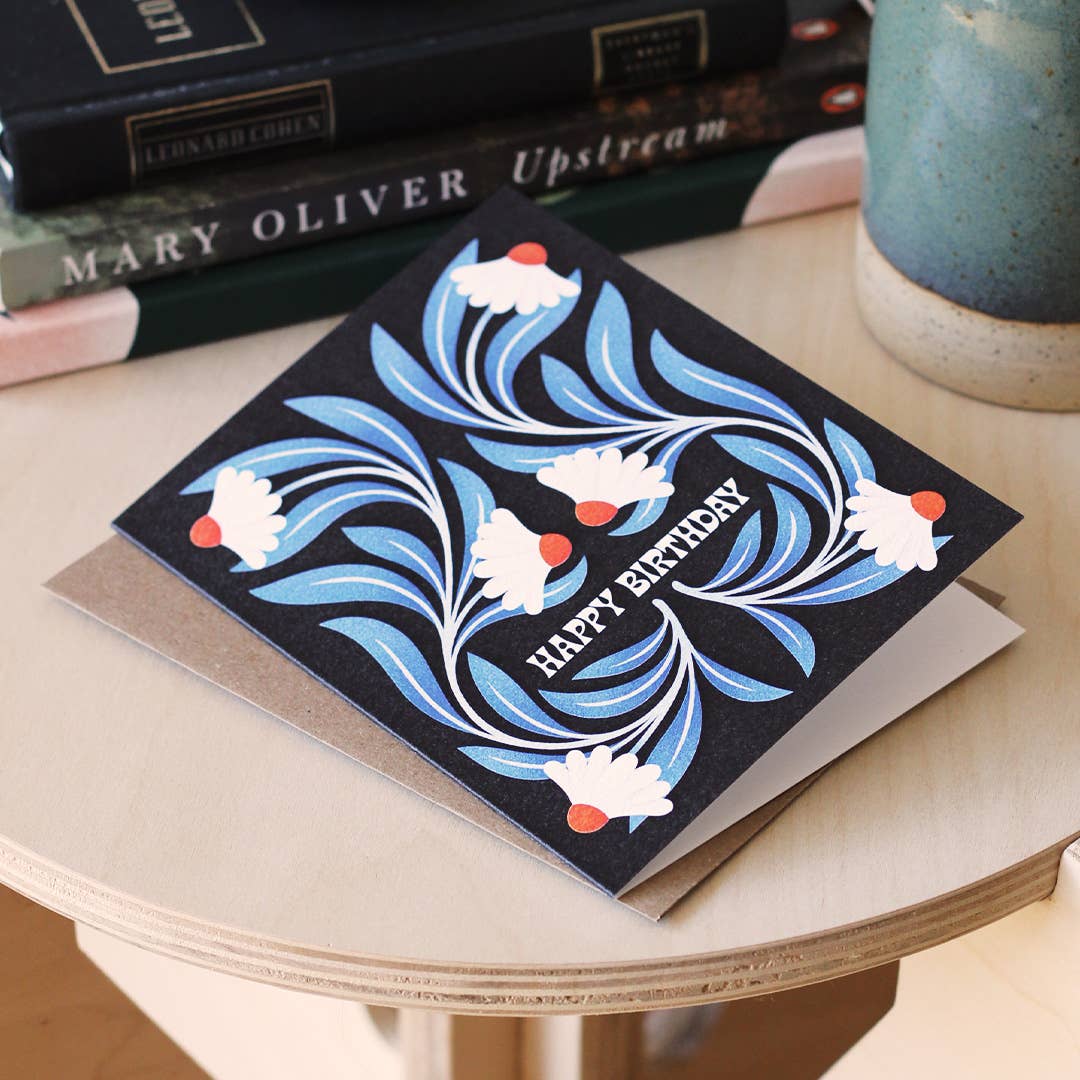 Card - Birthday - Blue Daisy