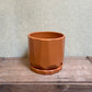 Ceramic Pot - Terracotta Faceted with Saucer