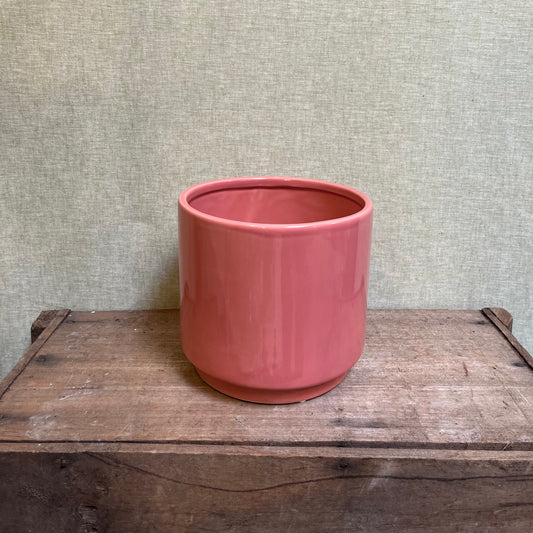 Ceramic Pot - Pink Cylinder