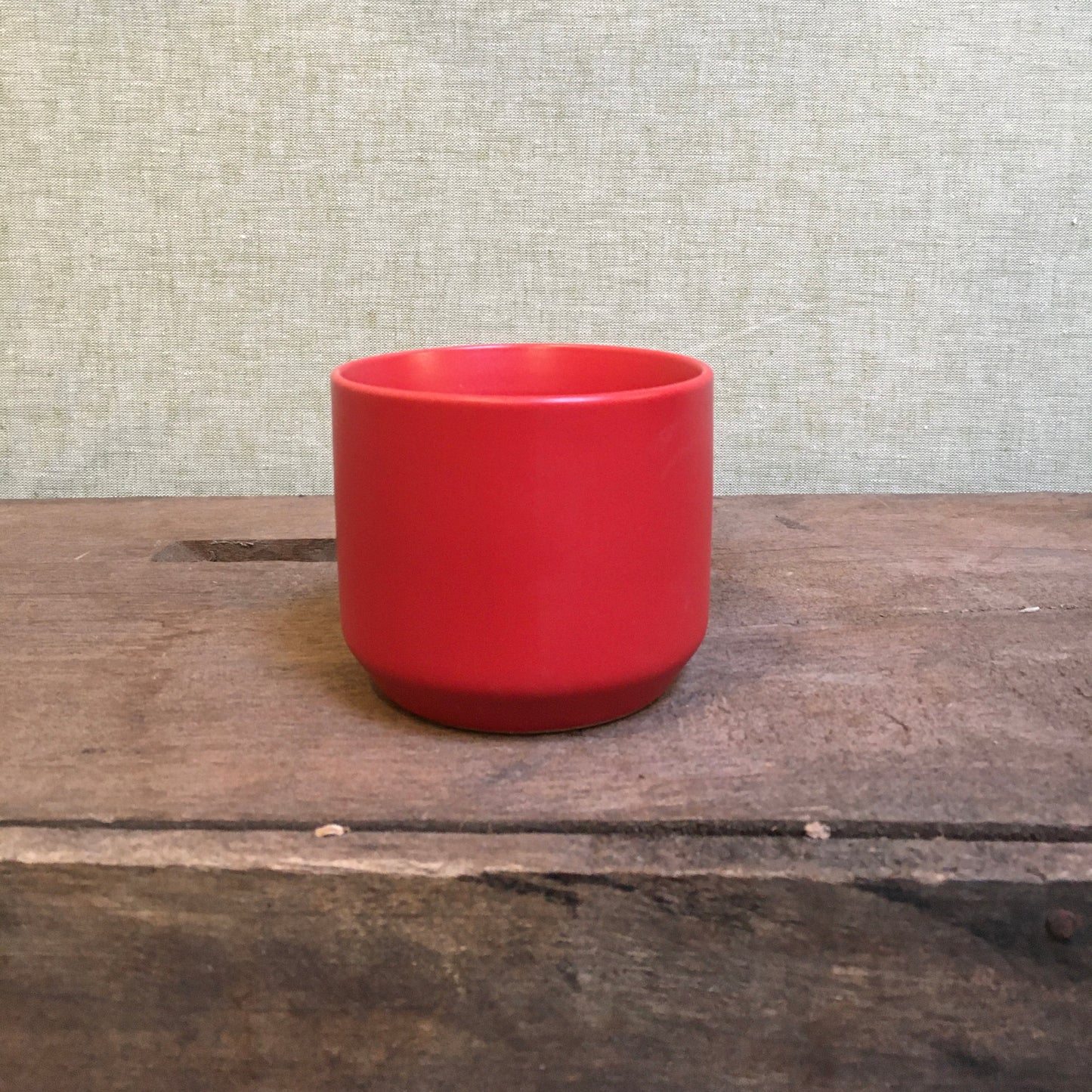 Ceramic Pot - Red Cylinder